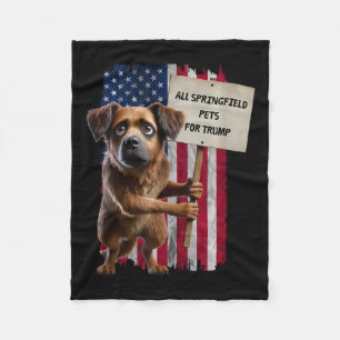 Manta Polar Todos los Mascotas Springfield De Trump Comen Perr