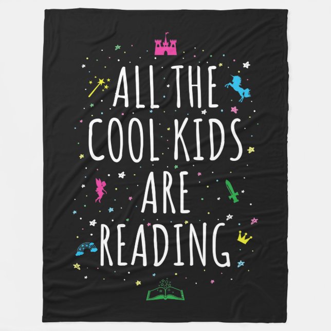 Manta Polar Todos los niños de Guay están leyendo (Anverso)