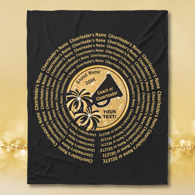 Manta Polar Todos los nombres de animadores, regalos de entren (Personalized, Senior Cheer Gifts. Personalized gifts for a cheer coach. Cheerleading Throw Blanket.)