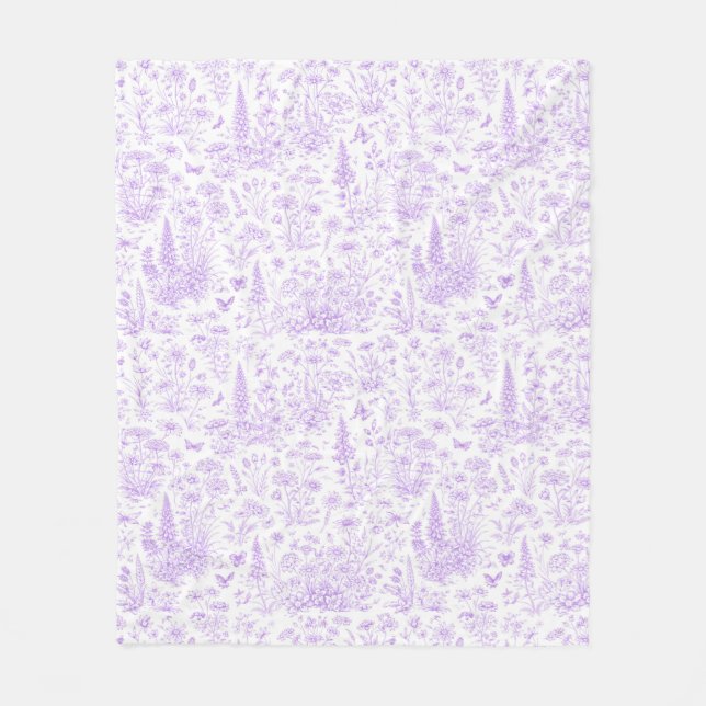 Manta Polar Toile de Lavanda (Anverso)