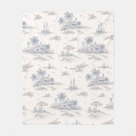 Manta Polar Toile Francés Costero Azul