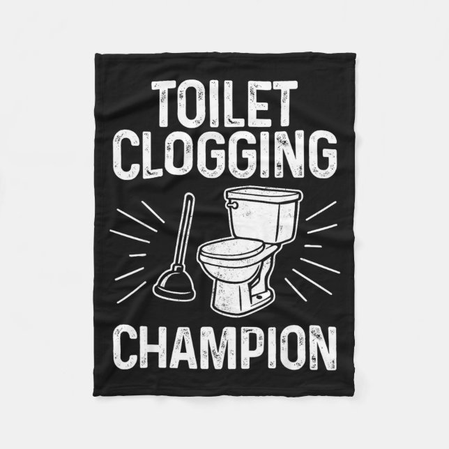Manta Polar Toilet Clogging Chamon Funny Graphic Toilet Cloggi (Anverso)