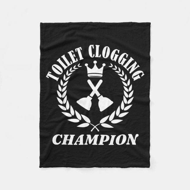 Manta Polar Toilet Clogging Chamon Funny Sarcastic  (Anverso)