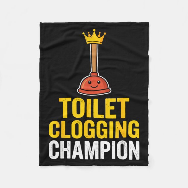 Manta Polar Toilet Clogging Chamon Funny Toilet Clogger Quote  (Anverso)