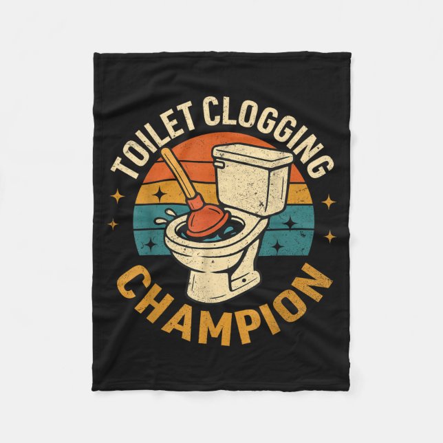Manta Polar Toilet Clogging Chamon Tee Funny Meme  (Anverso)