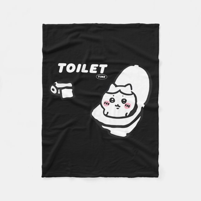 Manta Polar Toilet Time Chikawa Meme Tee  (Anverso)