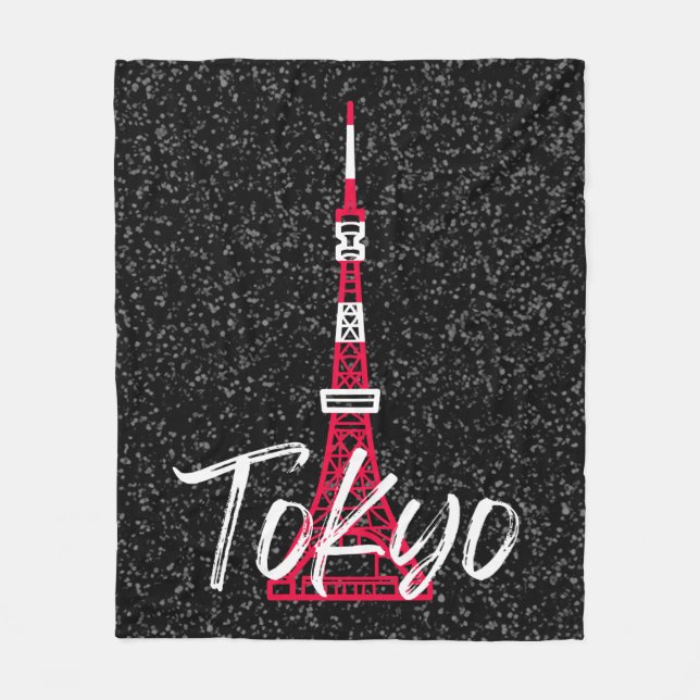 Manta Polar Tokyo Tower Sketch de Minato, Tokio, Japón (Anverso)