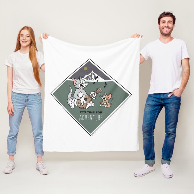 Manta Polar Tom y Jerry "es hora de la aventura" (In situ)