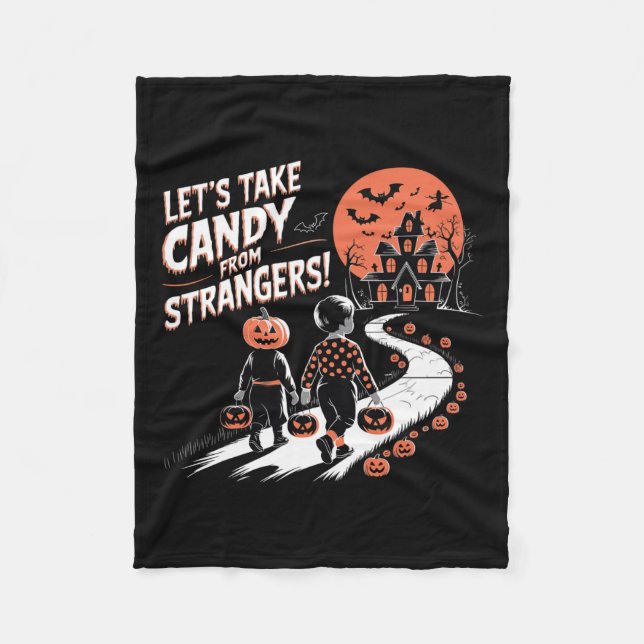 Manta Polar Tomemos a Candy de los extraños divertidos Hallowe (Anverso)
