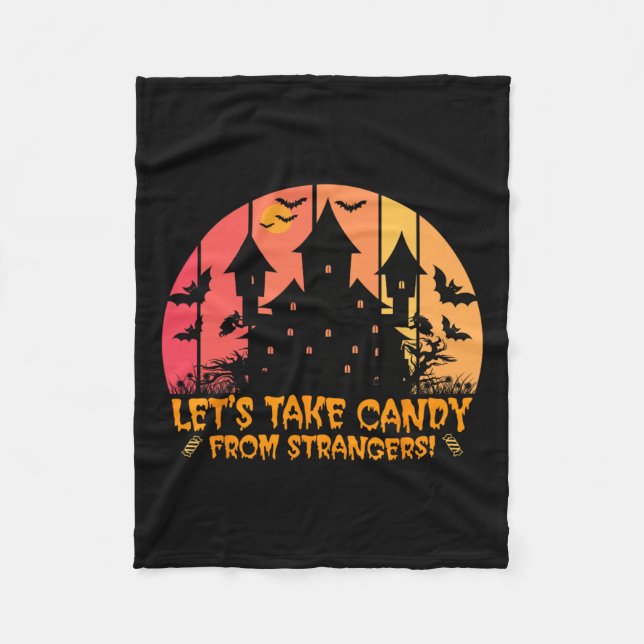 Manta Polar Tomemos el dulce de los extraños de la divertida c (Anverso)