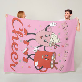 Manta Polar Tomen Una Copa De Alegres Navidades Rosa Retro