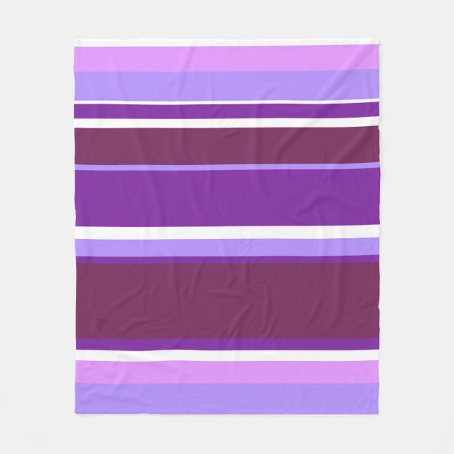 Manta Polar Tonos de rayas violetas (Anverso)