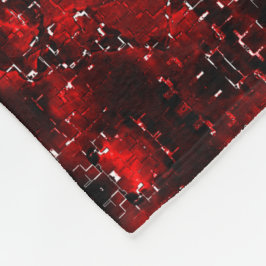 Manta Polar Tonos de rojo foliado con puntos blancos