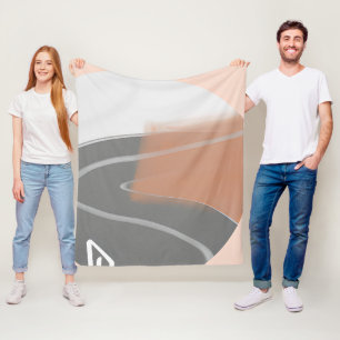 Manta Polar Tonos de tierra apagados arte minimalista