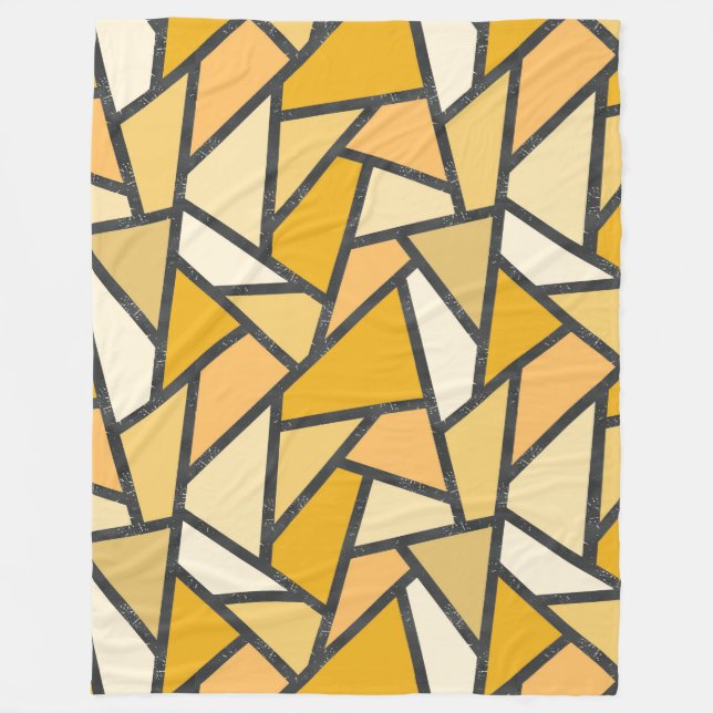 Manta Polar Tonos de vidrio manchado amarillo (Anverso)
