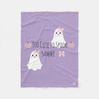 Manta Polar Too Cute Halloween perzonalized Baby Blanket