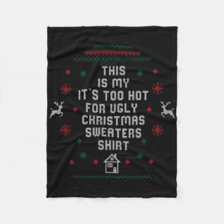 Manta Polar Too Hot Ugly Christmas Sweaters Funny Xmas Women M