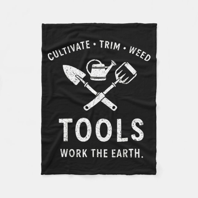 Manta Polar Tools Gardening Cultivate Trim Weed Work The Earth (Anverso)
