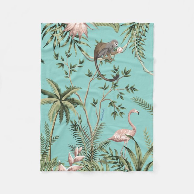 Manta Polar Toque de impresión para animales franceses (Anverso)