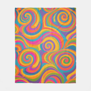 Manta Polar Torbellino de Arcoíris Energía Vibrante Abstracta