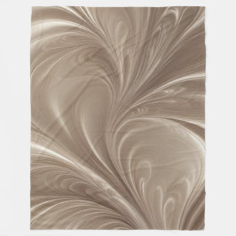 Manta Polar Torbellino de Crema - Diseño Abstracto Fluyente de