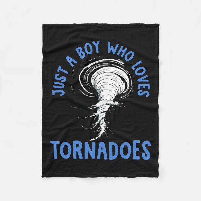 Manta Polar Tornado Birthday Boy Storm Chaser Niños Weathe (Anverso)