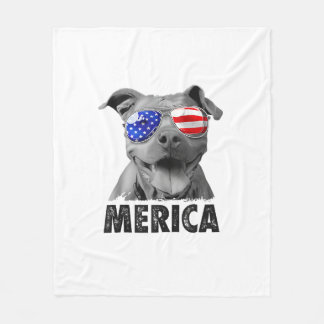 Manta Polar Toro de pozo 4 de julio Merica Hombres Bandera Est