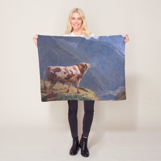 Manta Polar Toro en los Alpes (por Eugène Burnand) (In situ)