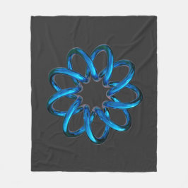 Manta Polar Toro metálico azul Knot