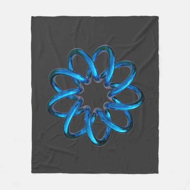 Manta Polar Toro metálico azul Knot (Anverso)