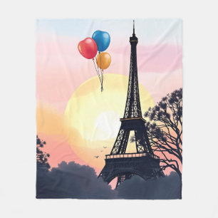 Manta Polar Torre Eiffel con Balón