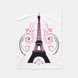 Manta Polar Torre Eiffel París Gradiente Diseño Swirl
