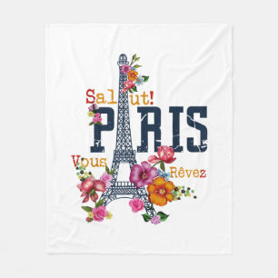 Manta Polar Torre Eiffel Paris Shirt Salut Flowt Paris Fra