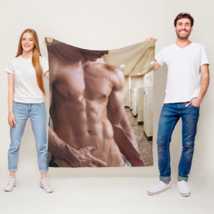 Manta Polar Torso de hombre musculoso sin camiseta de Slippery