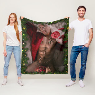 Manta Polar Torso masculino de seis músculos abdominales desnu
