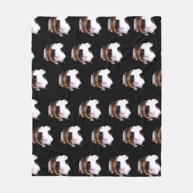 Manta Polar Tortoiseshell Guinea Cerdos Media Fleece Blanket. (Anverso)