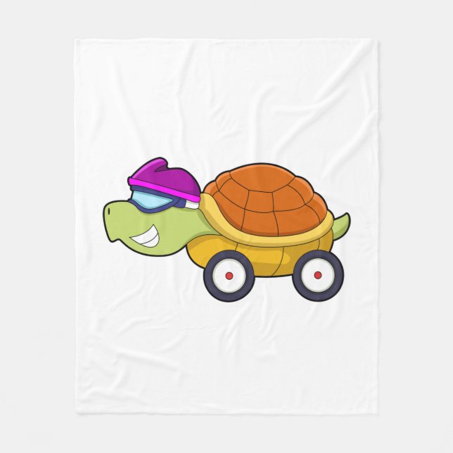 Manta Polar Tortuga con caparazón como auto (Anverso)
