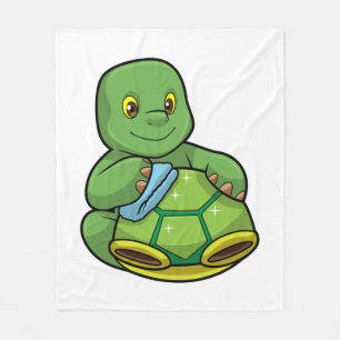 Manta Polar Tortuga con caparazón y raya de limpieza