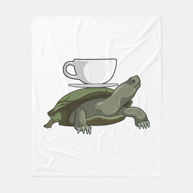 Manta Polar Tortuga con té (Anverso)