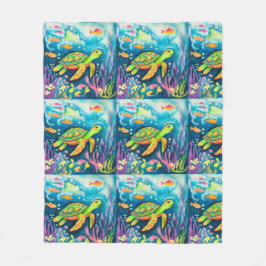 Manta Polar Tortuga pintadora