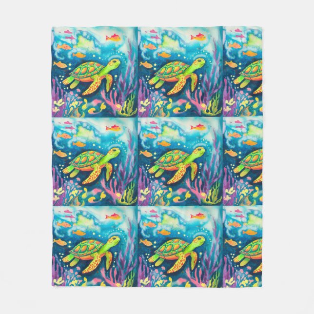 Manta Polar Tortuga pintadora (Anverso)