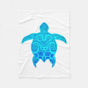 Manta Polar Tortuga tribal azul