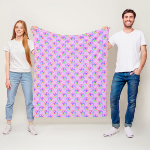 Manta Polar Tortuga tribal de tinte Moari Sun Pink