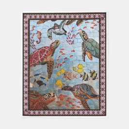 Manta Polar Tortugas con animales oceánicos