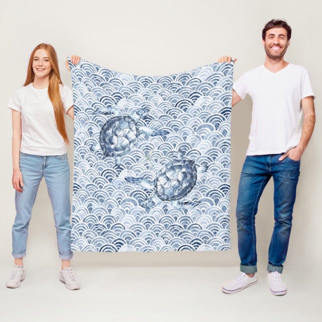 Manta Polar Tortugas en olas (In situ)