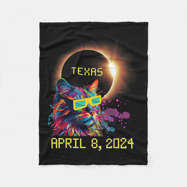 Manta Polar Totalidad Total Eclipse Solar Cat Abril 8 2024 Tex (Anverso)