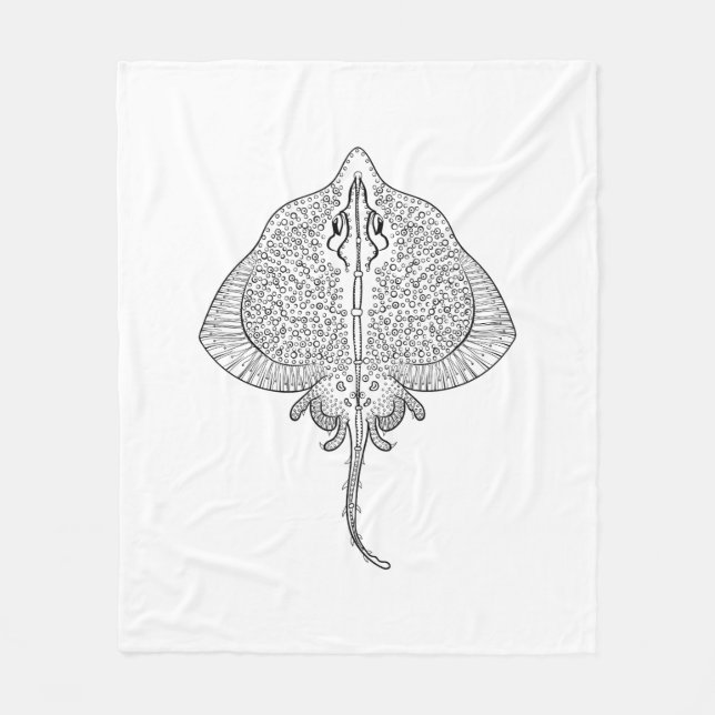 Manta Polar Tótem inspirado de la pastinaca (Anverso)