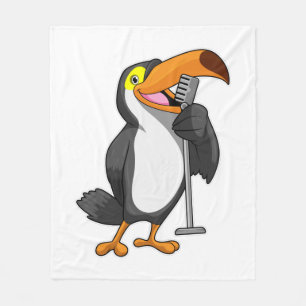 Manta Polar Toucan en la música con micrófono