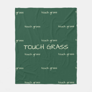 Manta Polar Touch Grass Minimalist Sage Green Fleece Blanket -