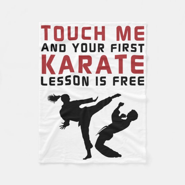 Manta Polar Touch Me And Your First Karate Lesson Is Free  (Anverso)